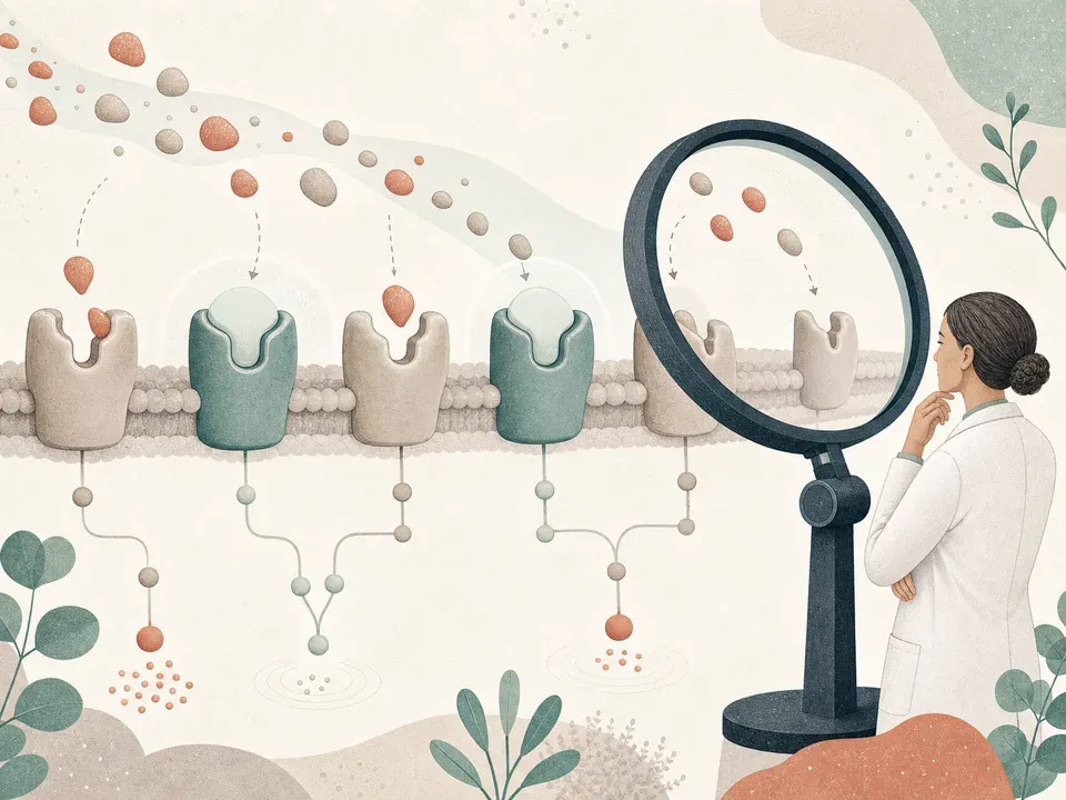 A researcher examines how naltrexone occupies opioid receptors and reduces downstream signalling